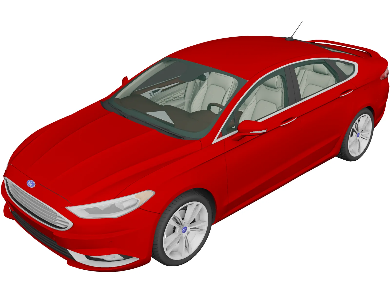 Ford Fusion Titanium (2017) 3D Model main preview