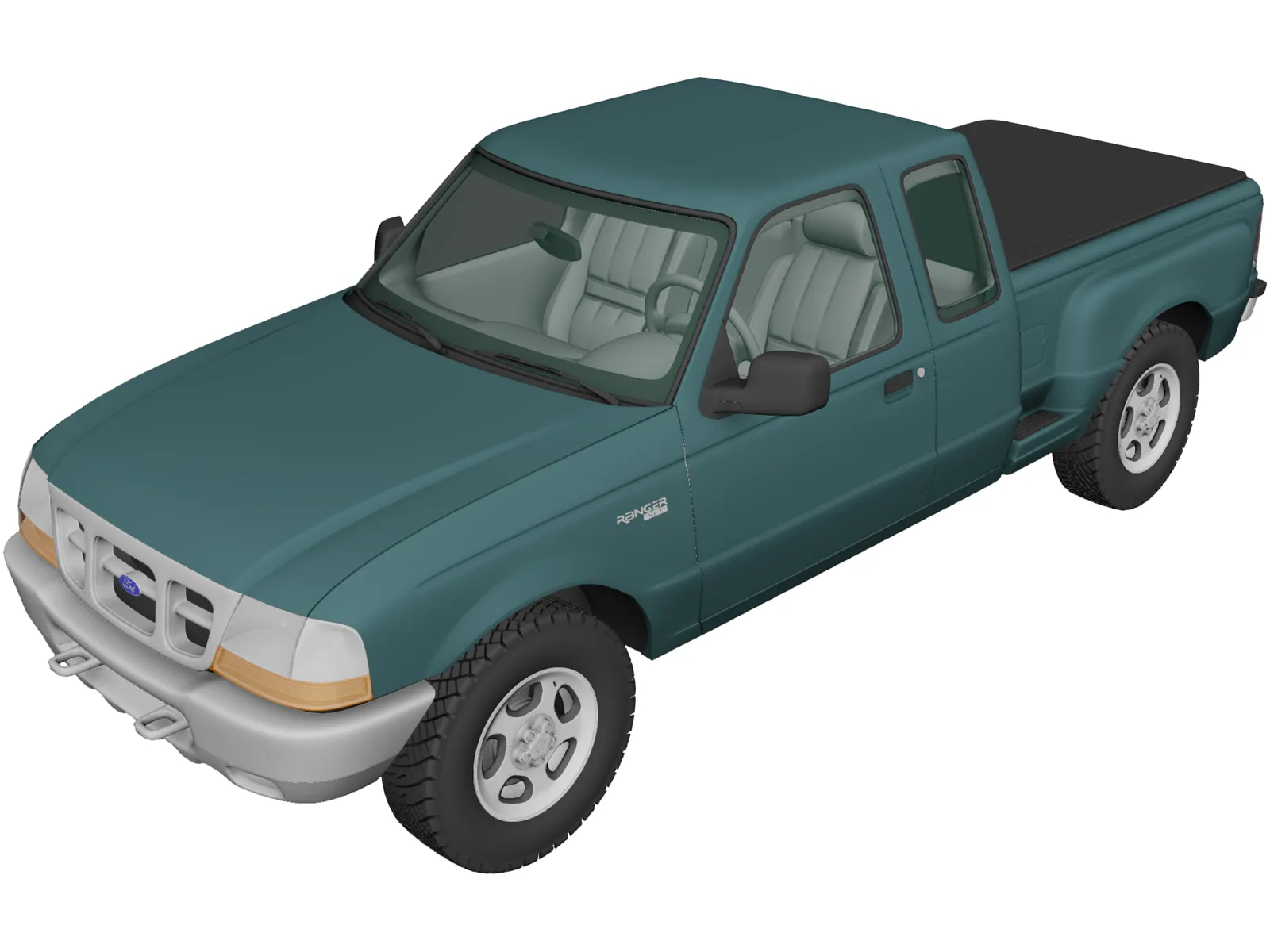 Ford Ranger ExtendedCab XLT (1998) 3D Model main preview