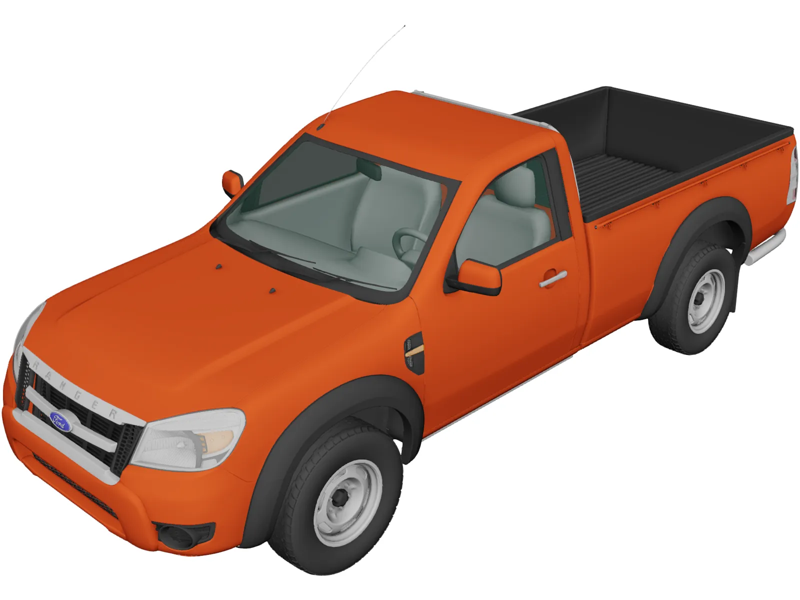 Ford Ranger RegularCab (2009) 3D Model main preview
