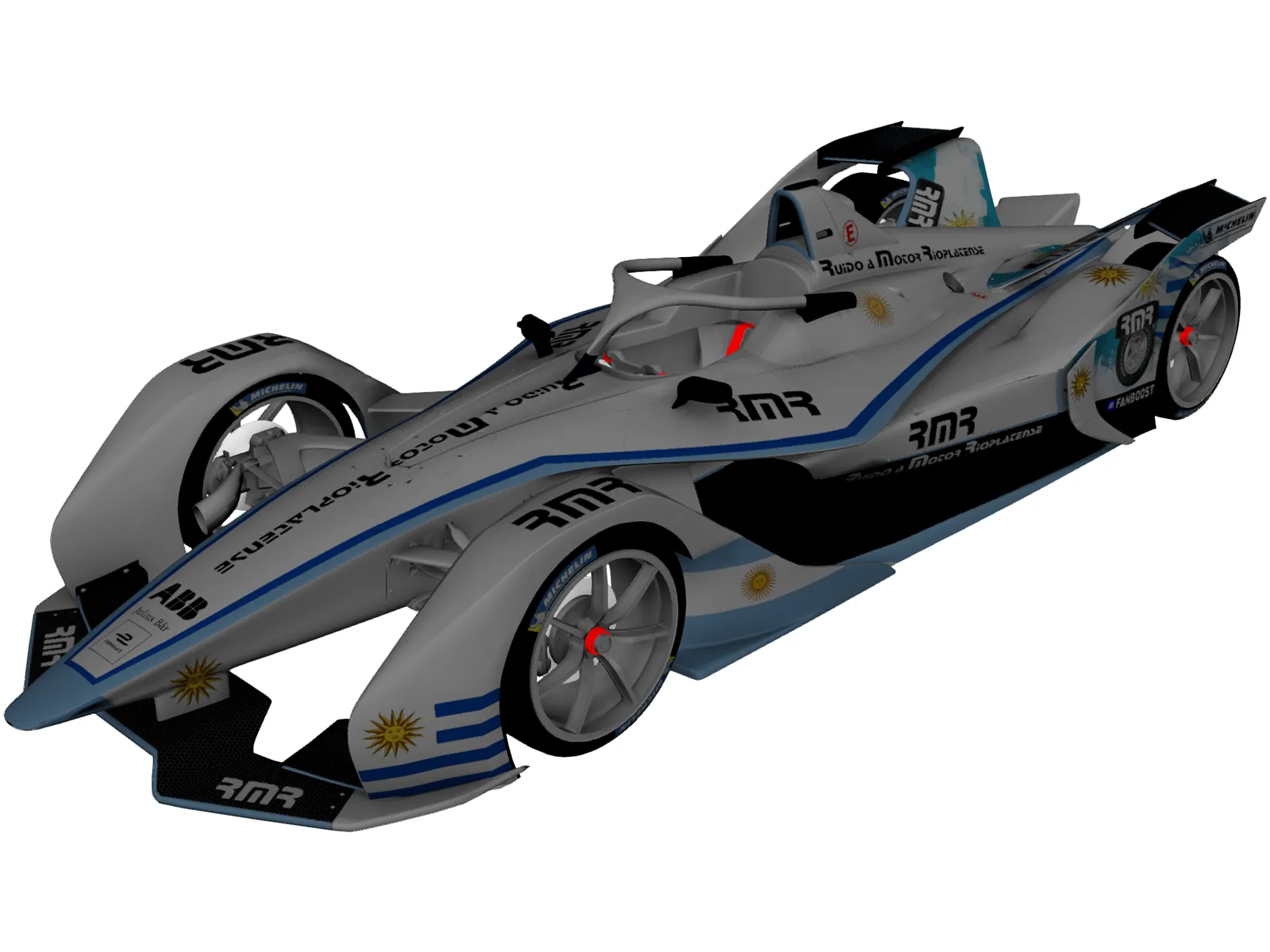 Formula E Gen2 3D Model main preview