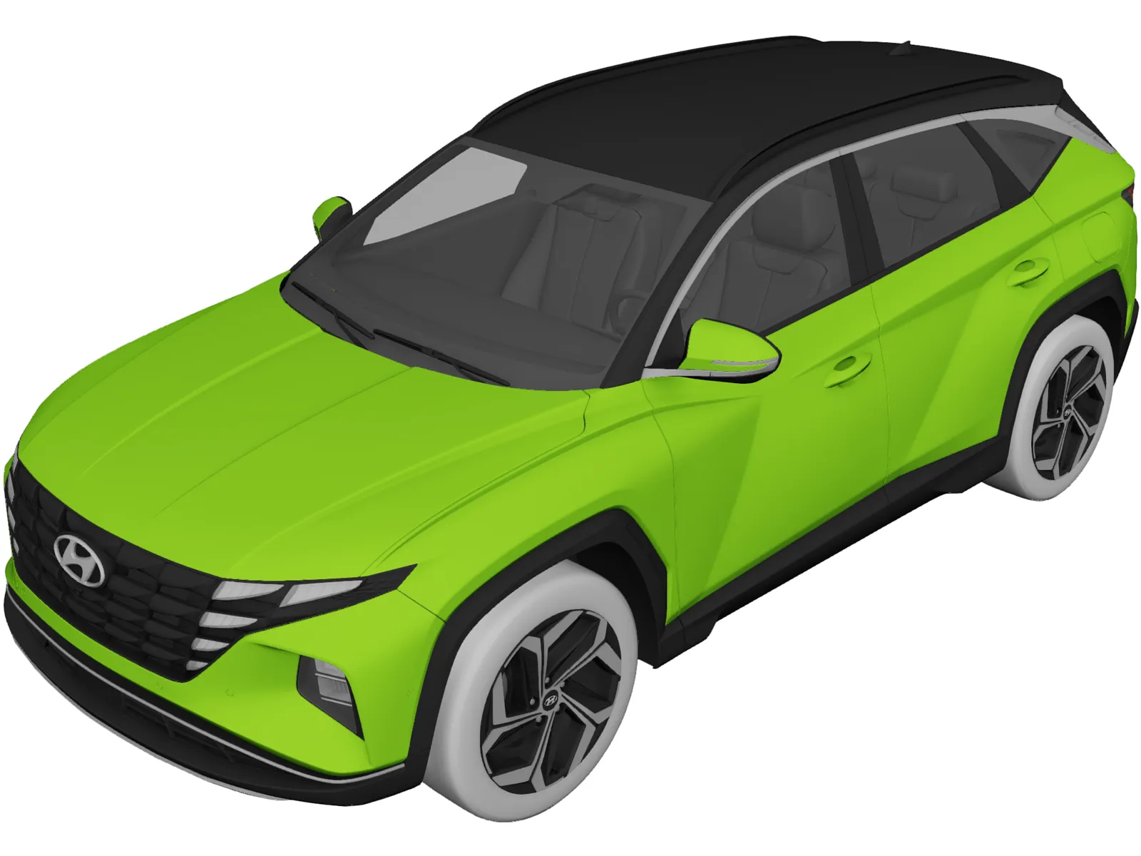 Hyundai Tucson Hybrid (2021) 3D Model main preview