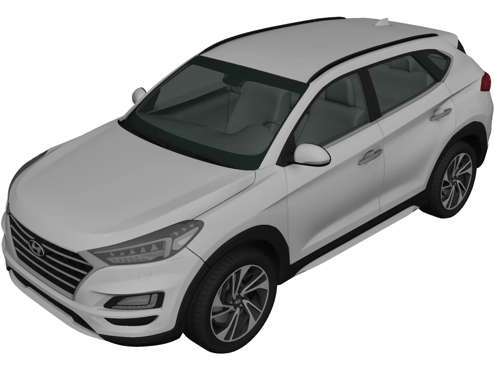 Hyundai Tucson (2018) 3D Model main preview