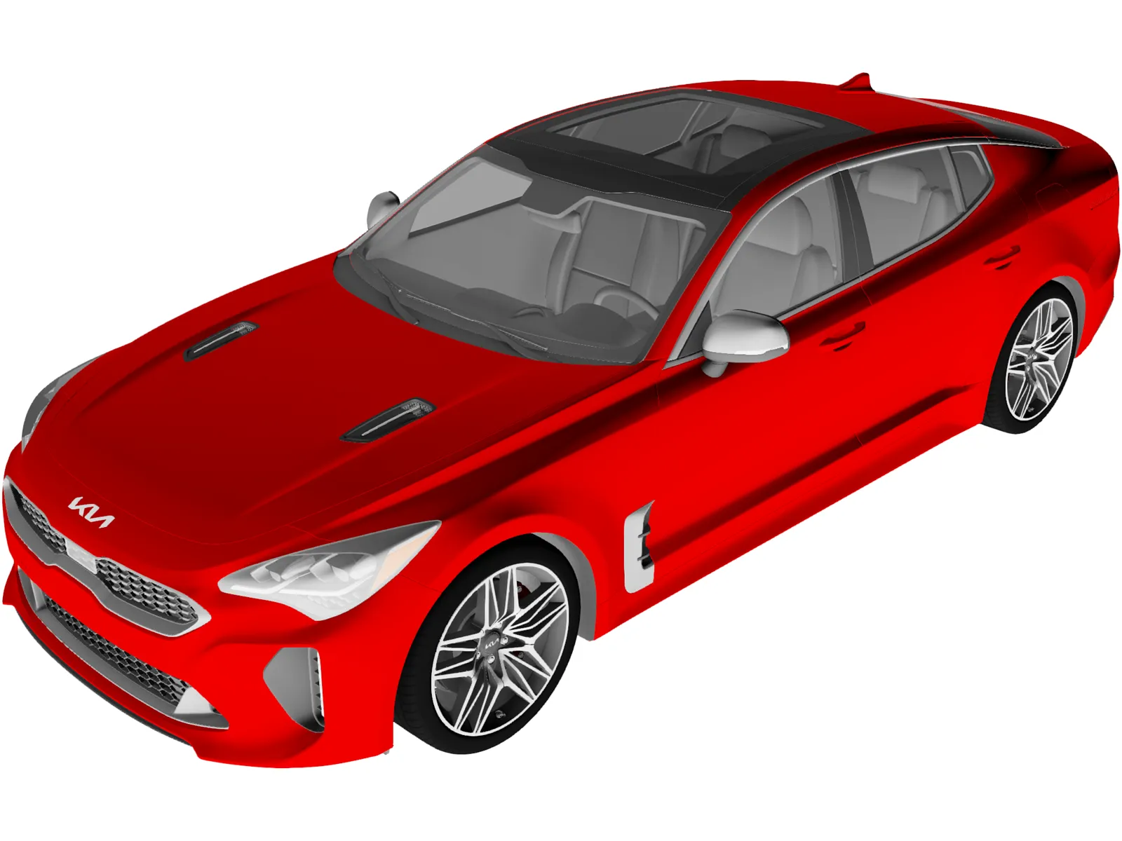 Kia Stinger GT (2022) 3D Model main preview