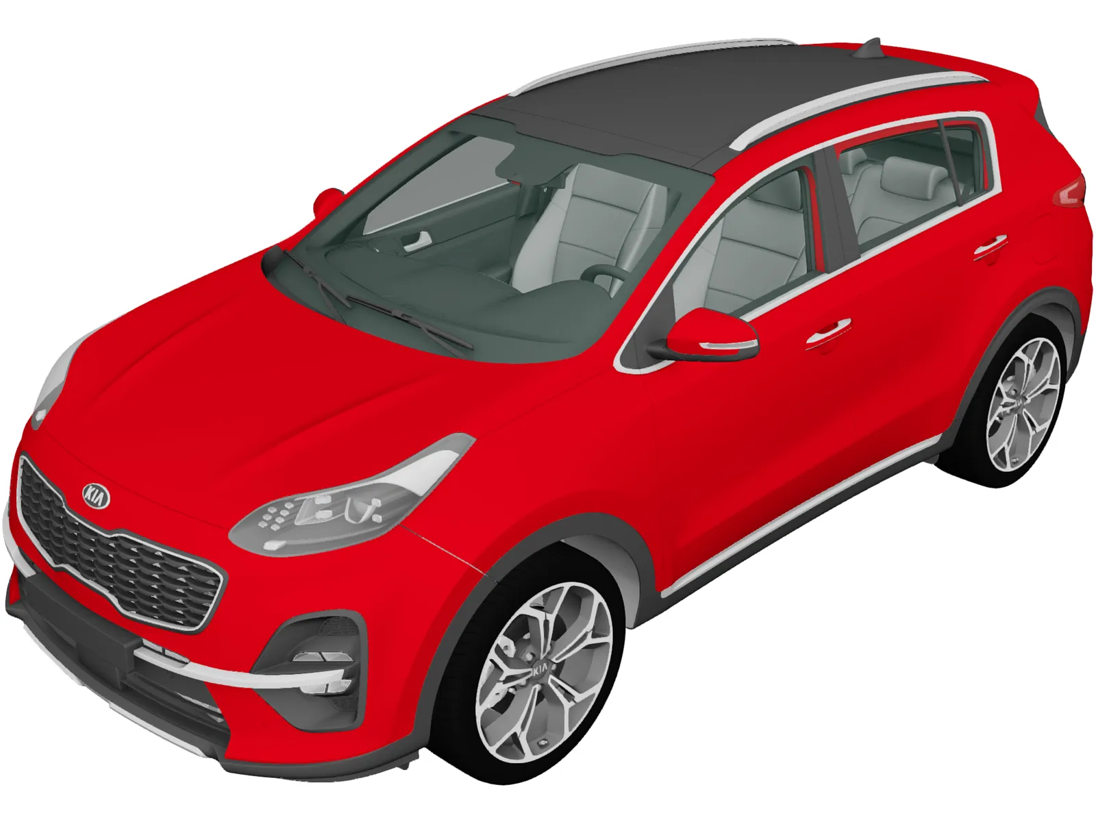 Kia Sportage (2019) 3D Model main preview