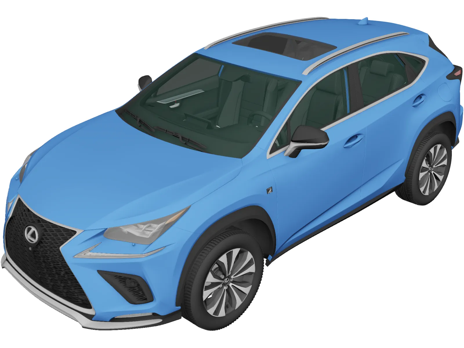 Lexus NX F-Sport (2017) 3D Model main preview