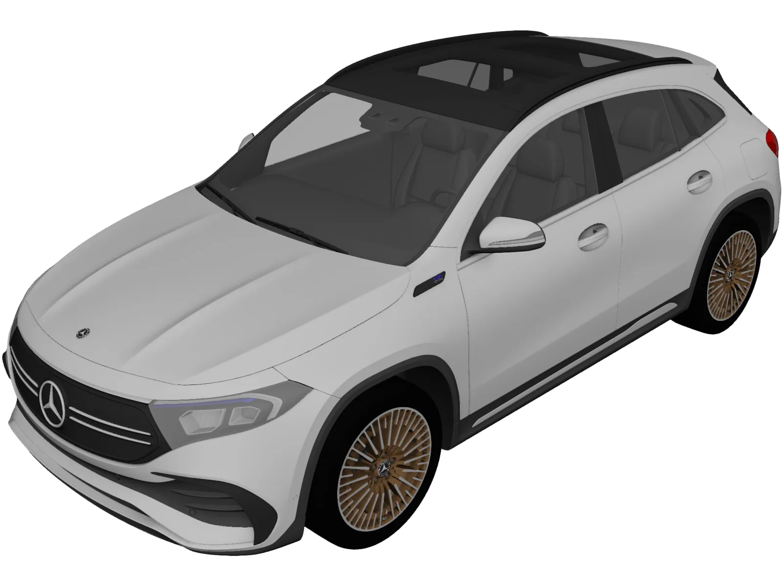 Mercedes-Benz EQA (2022) 3D Model main preview