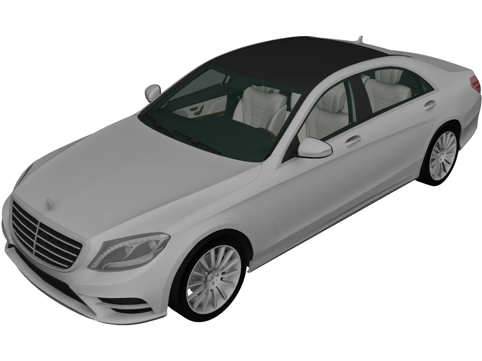 Mercedes-Benz S-class (2014) 3D Model main preview
