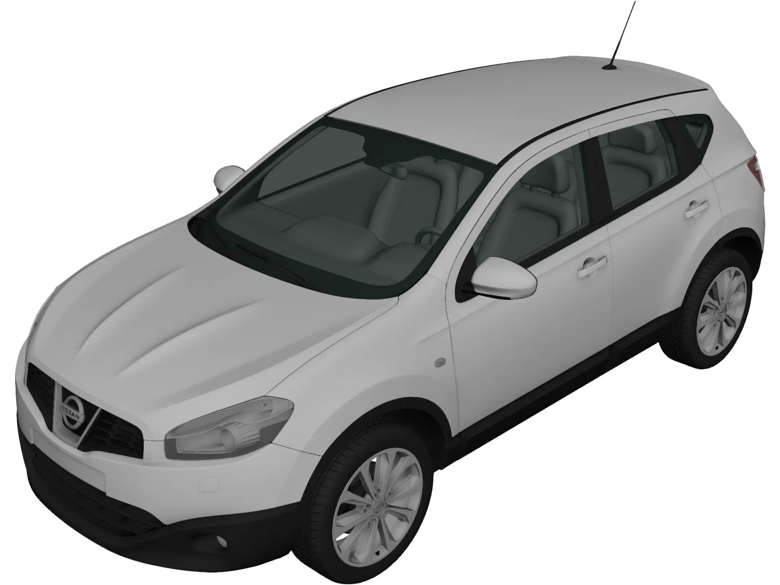 Nissan Qashqai (2010) 3D Model main preview