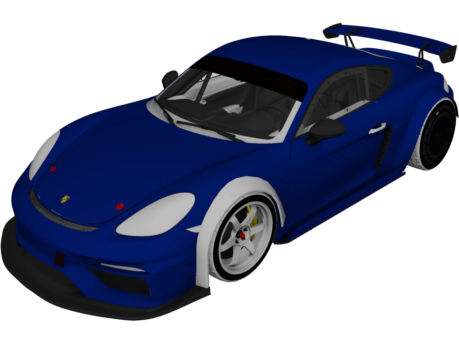 Porsche 718 Cayman GT4 Clubsport (2019) 3D Model main preview