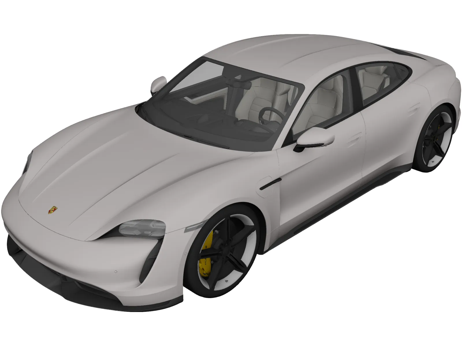 Porsche Taycan (2020) 3D Model main preview