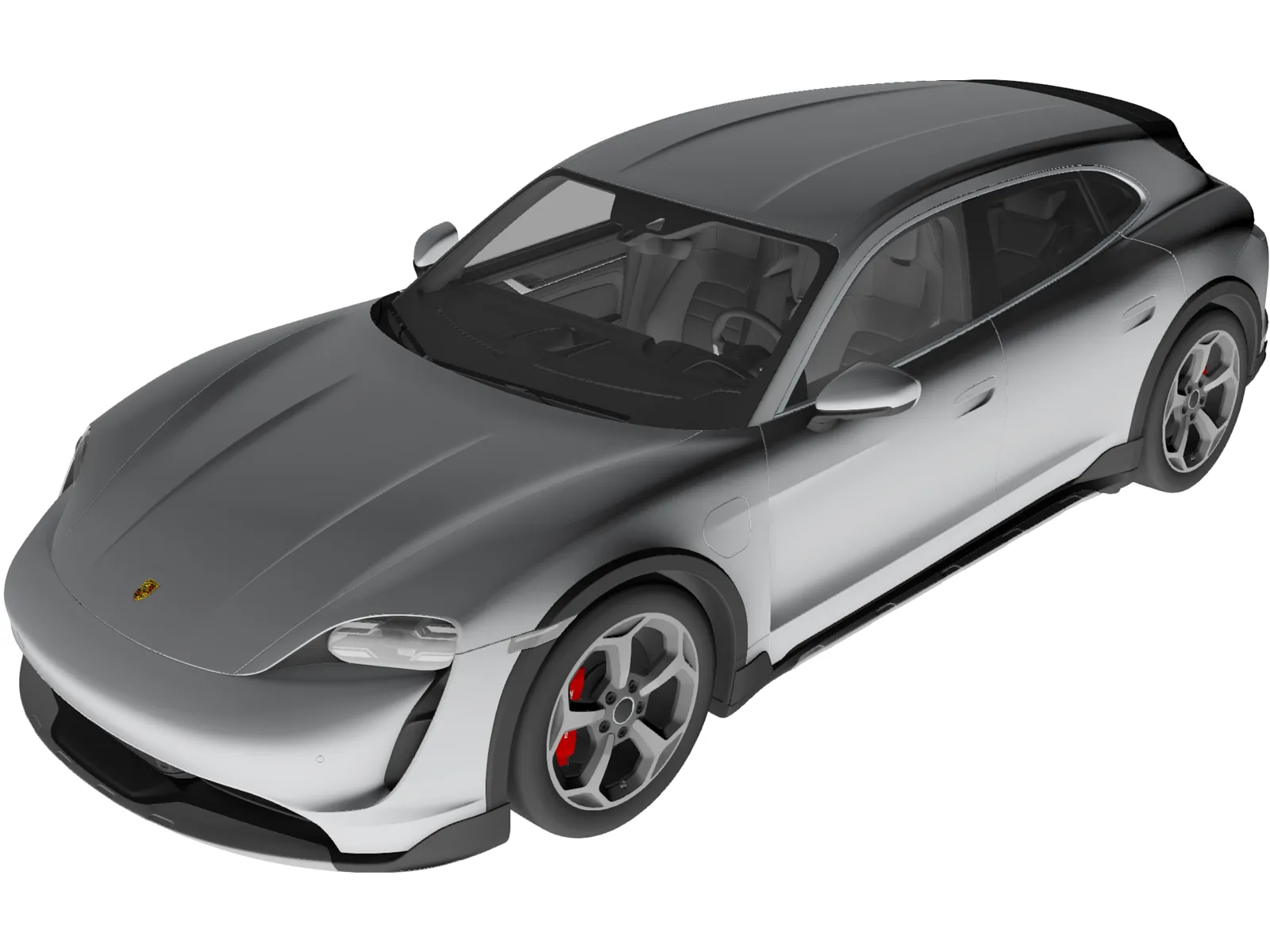 Porsche Taycan 4S Cross Turismo (2021) 3D Model main preview