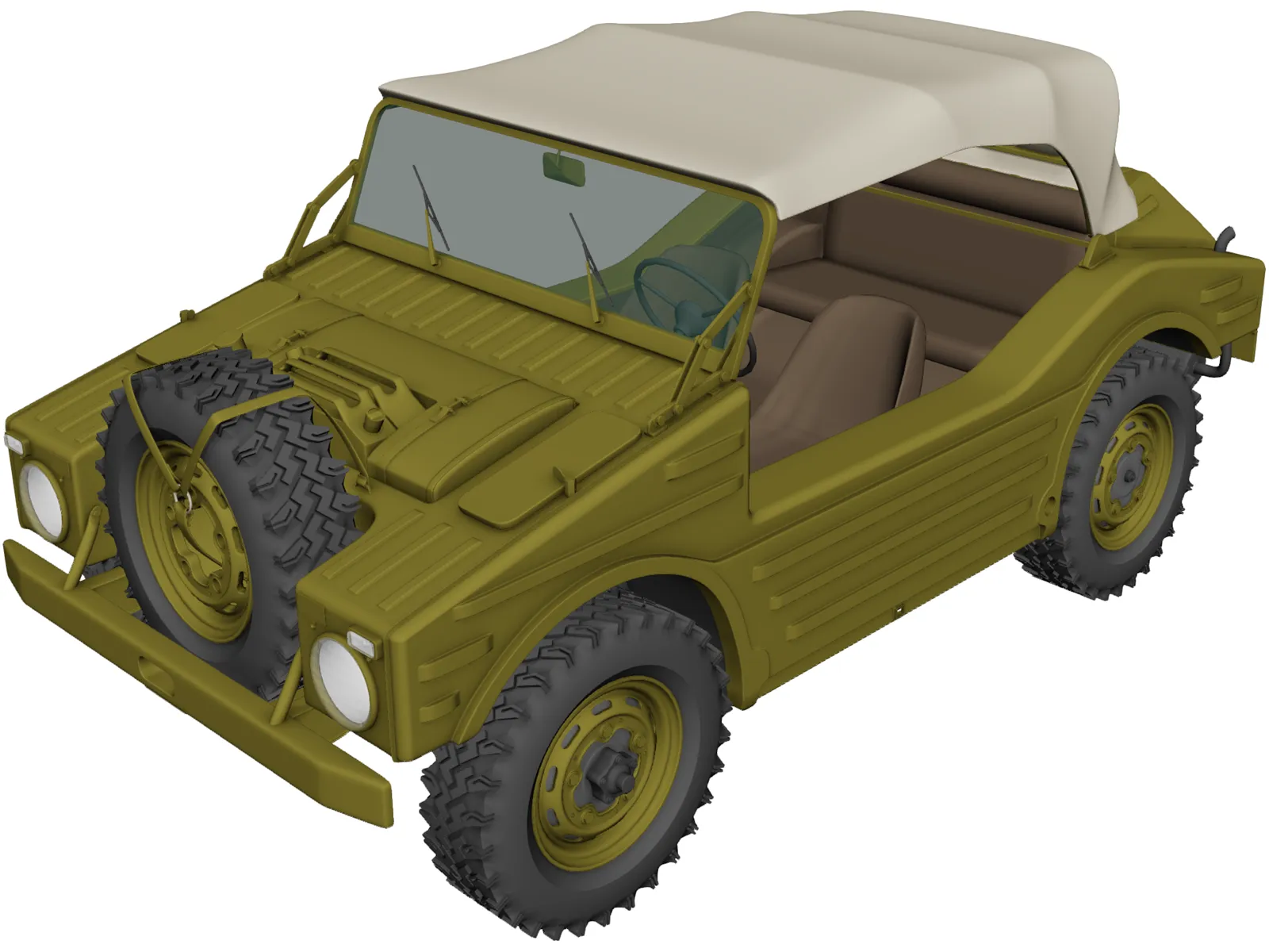Porsche 597 Jagdwagen (1955) 3D Model main preview