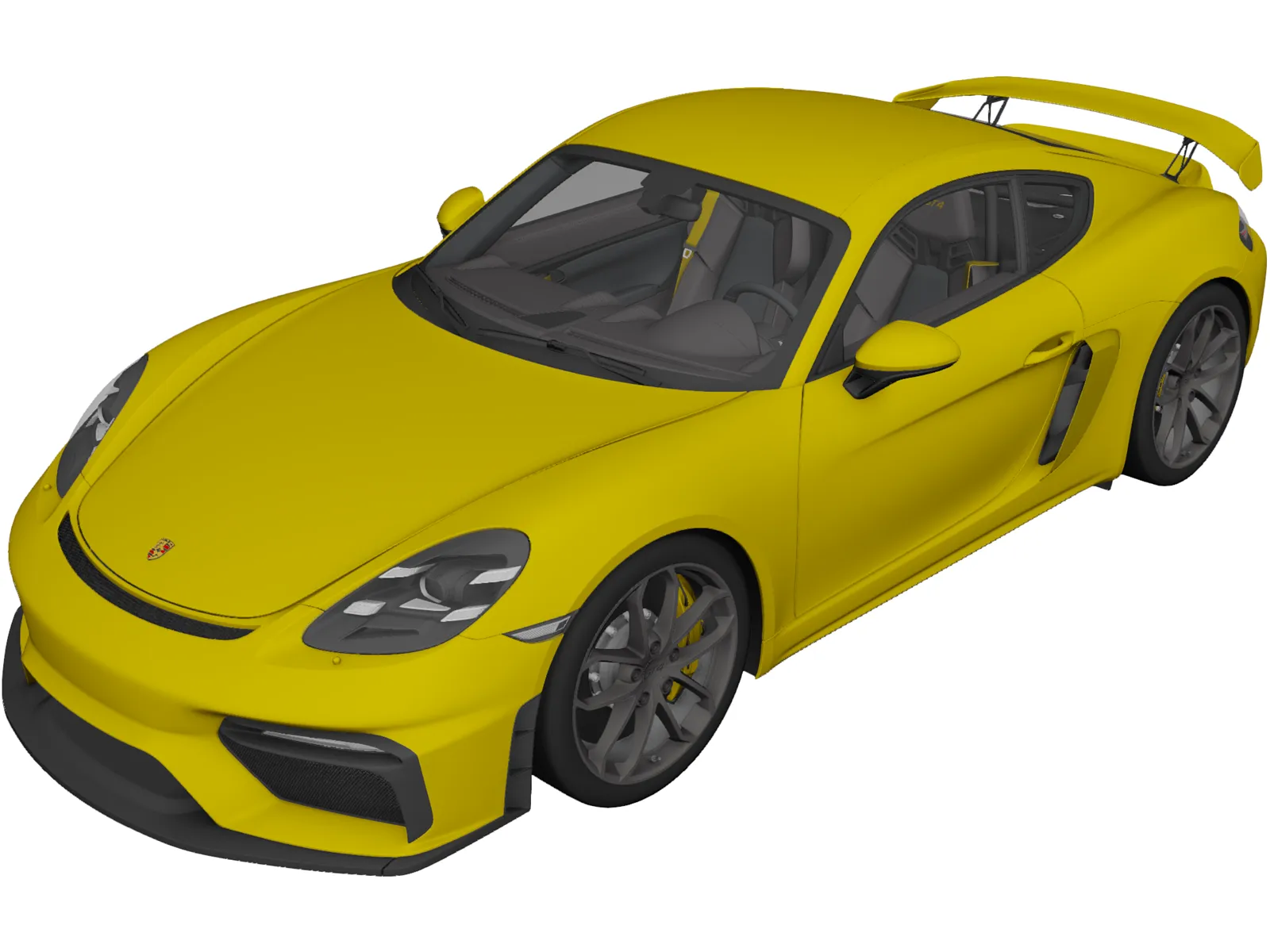 Porsche 718 Cayman GT4 (2020) 3D Model main preview