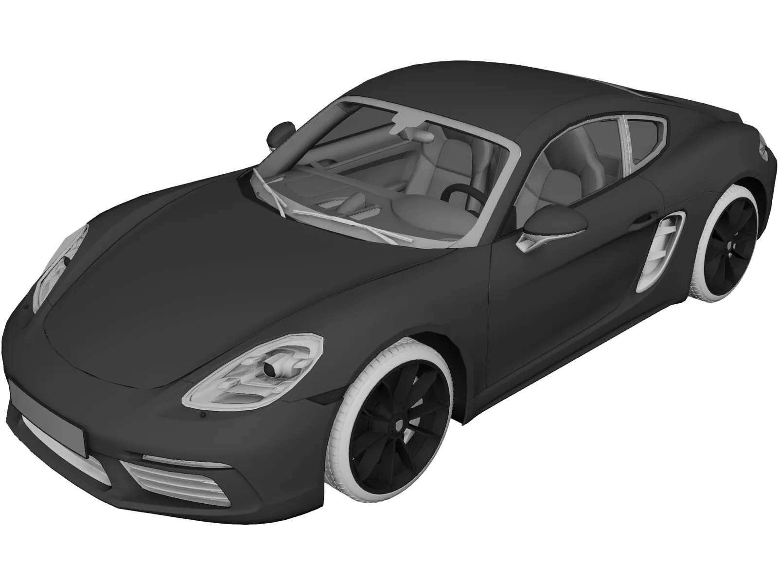 Porsche 718 Cayman S (2017) 3D Model main preview