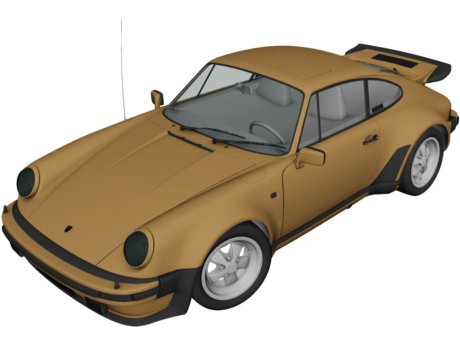 Porsche 911 Turbo (1975) 3D Model main preview