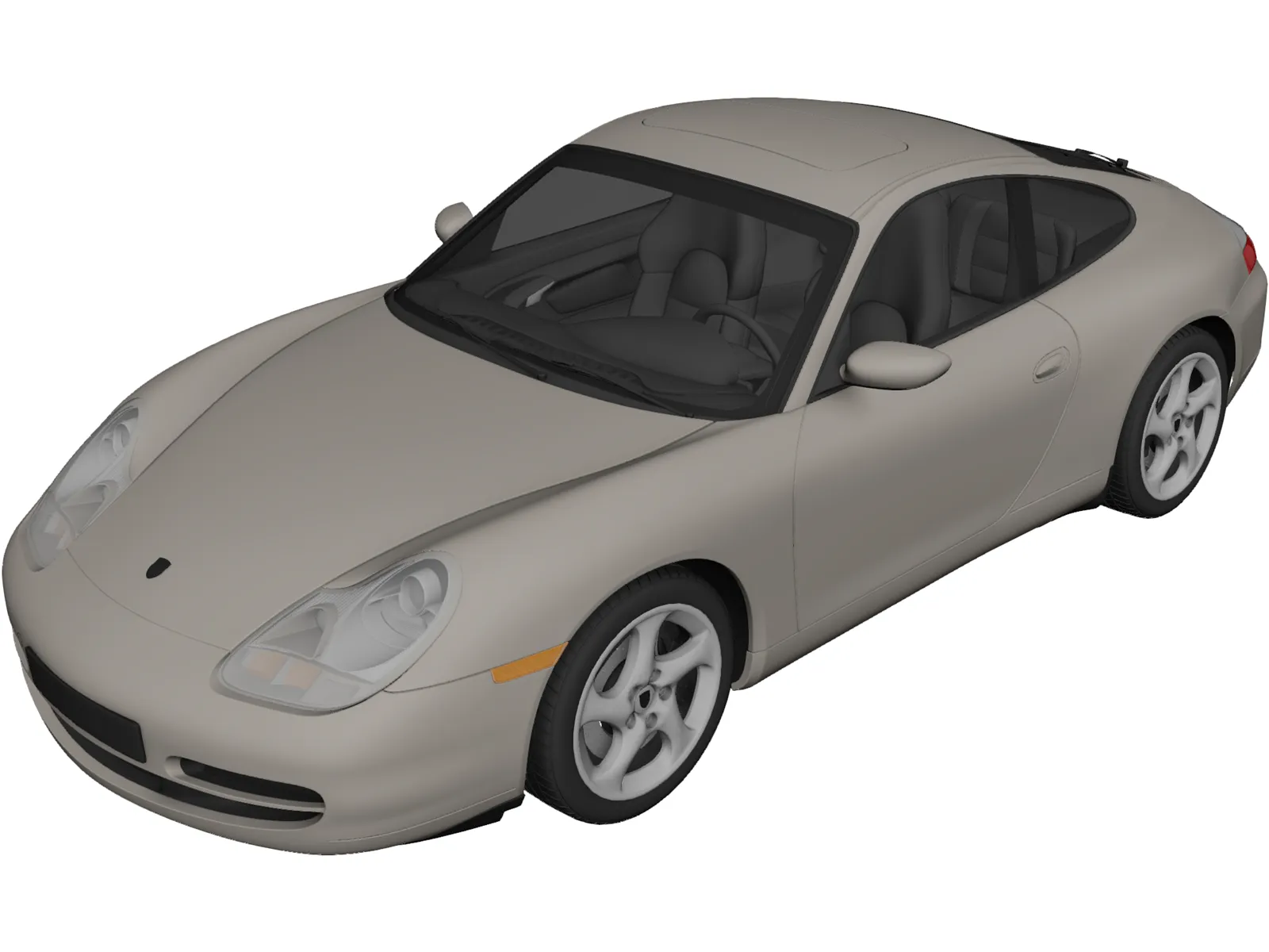 Porsche 911 Carrera (1997) 3D Model main preview