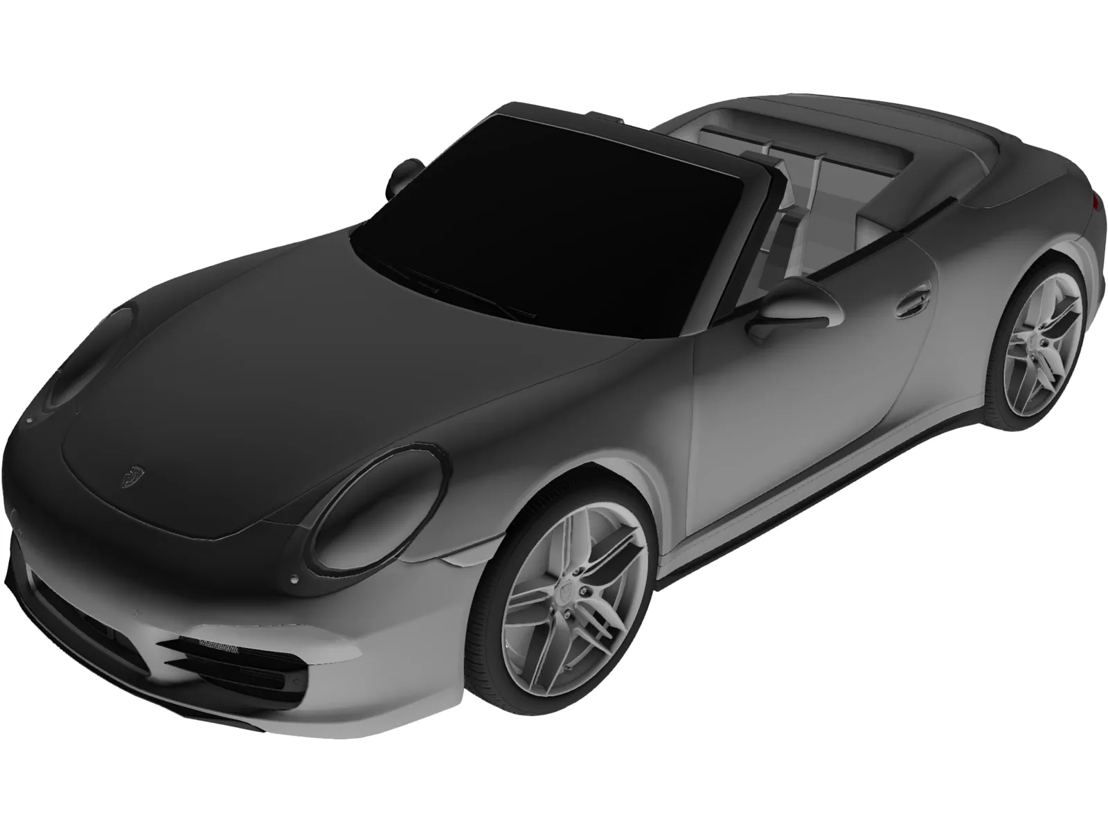 Porsche 911 Carrera 4S Cabrio (2013) 3D Model main preview