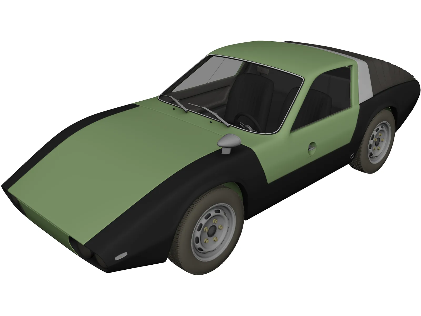 Porsche 911 HLS (1967) 3D Model main preview