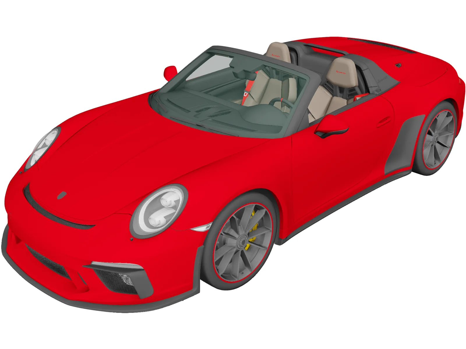 Porsche 911 Speedster (2019) 3D Model main preview