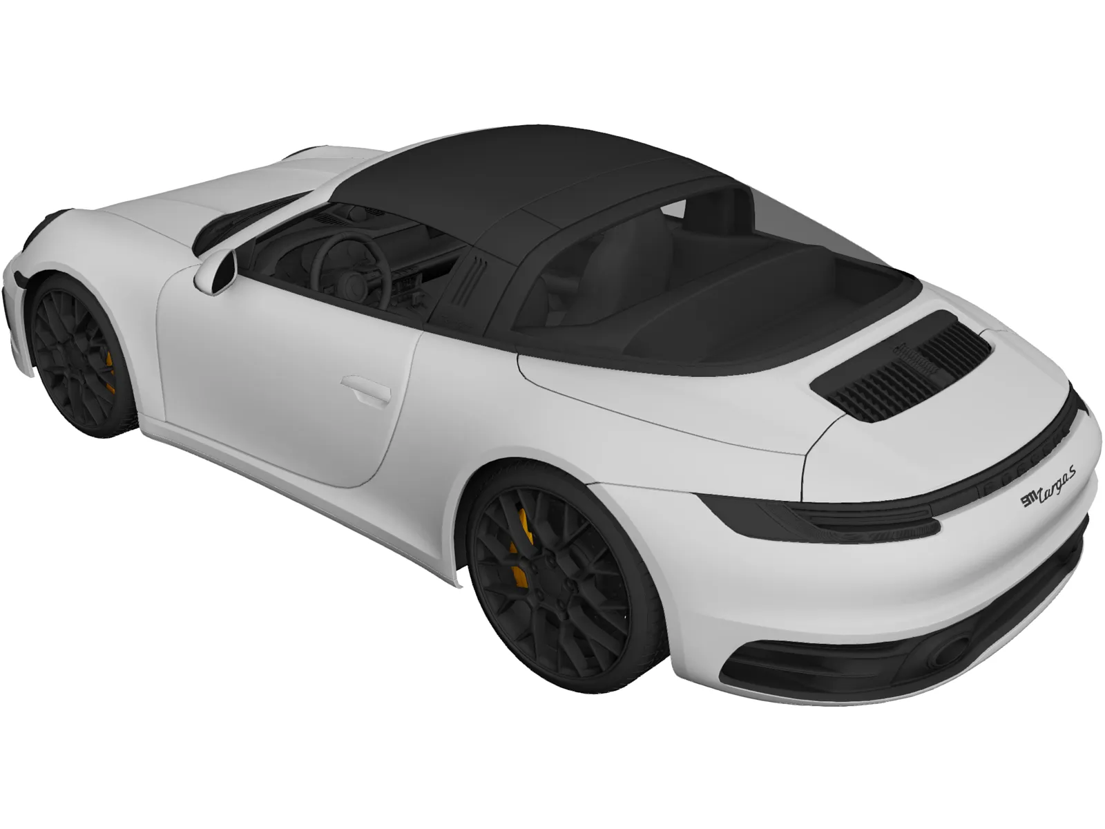 Porsche 911 Targa (2019) 3D Model main preview