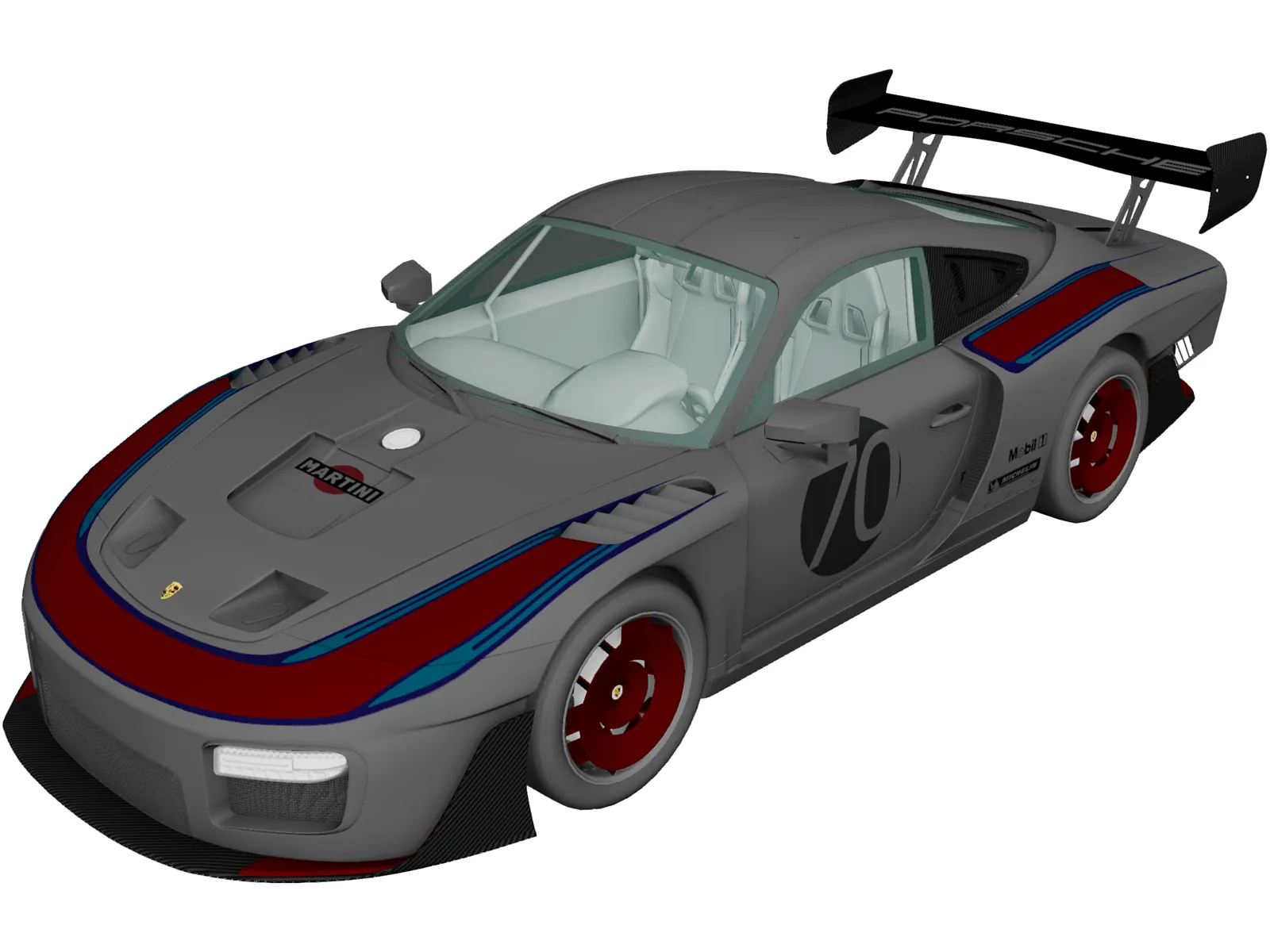 Porsche 935 (2019) 3D Model main preview