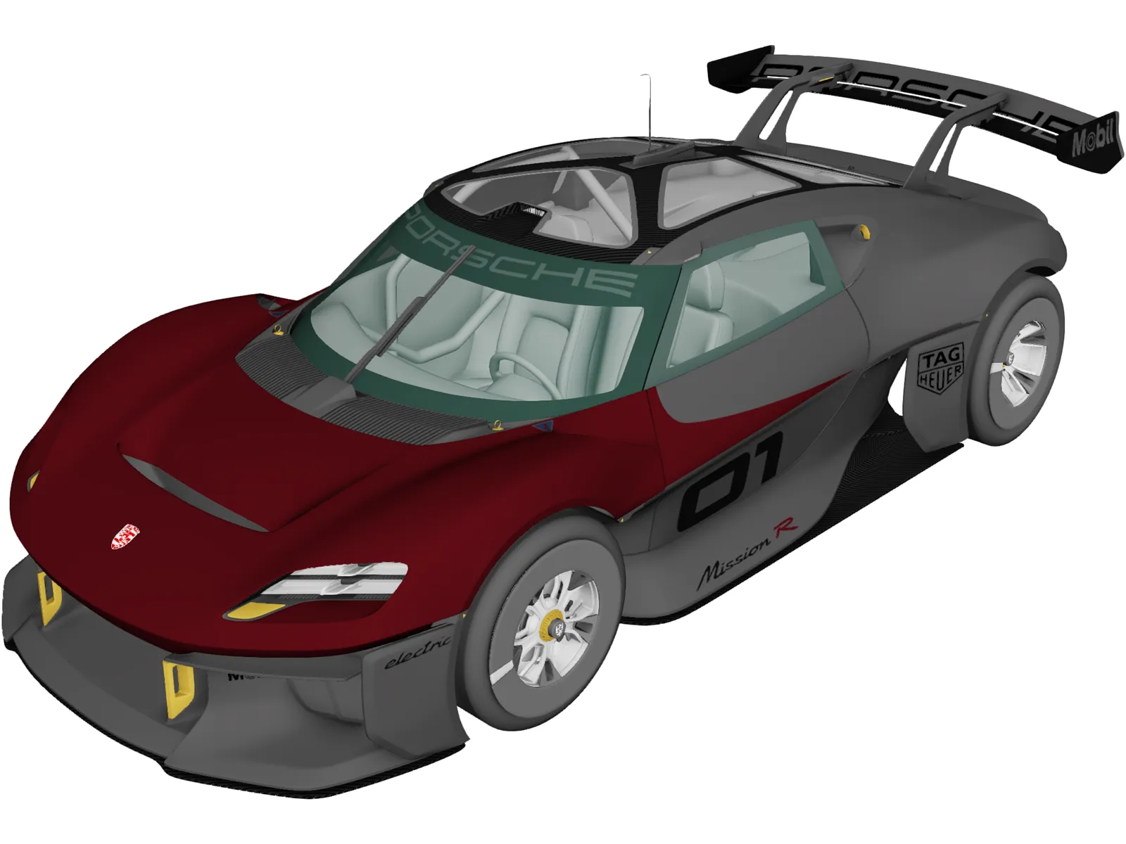 Porsche Mission R Concept (2021) 3D Model main preview