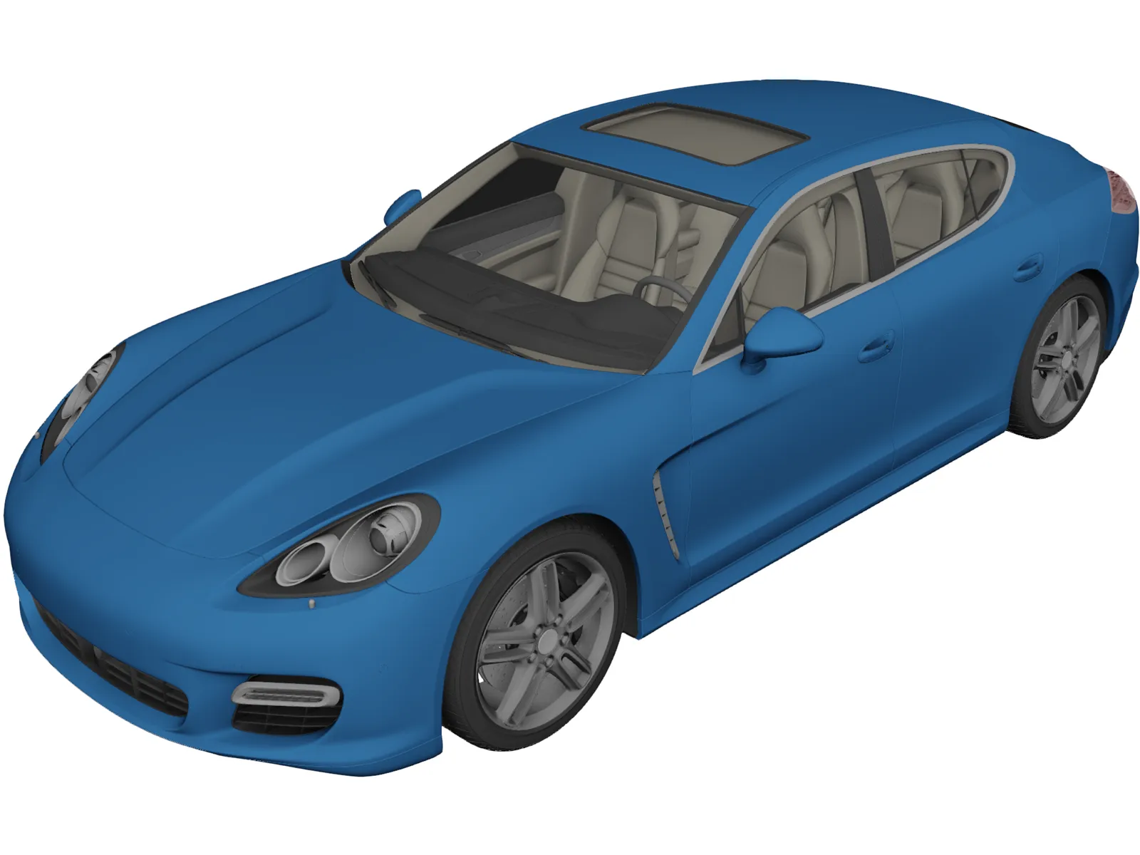 Porsche Panamera Turbo (2009) 3D Model main preview