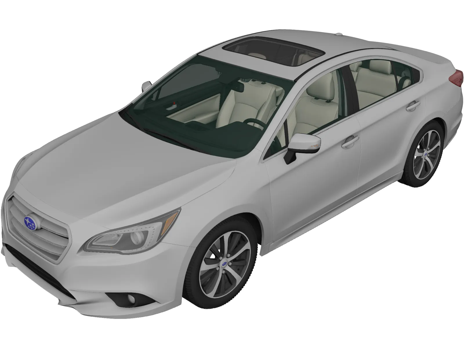 Subaru Legacy (2014) 3D Model main preview
