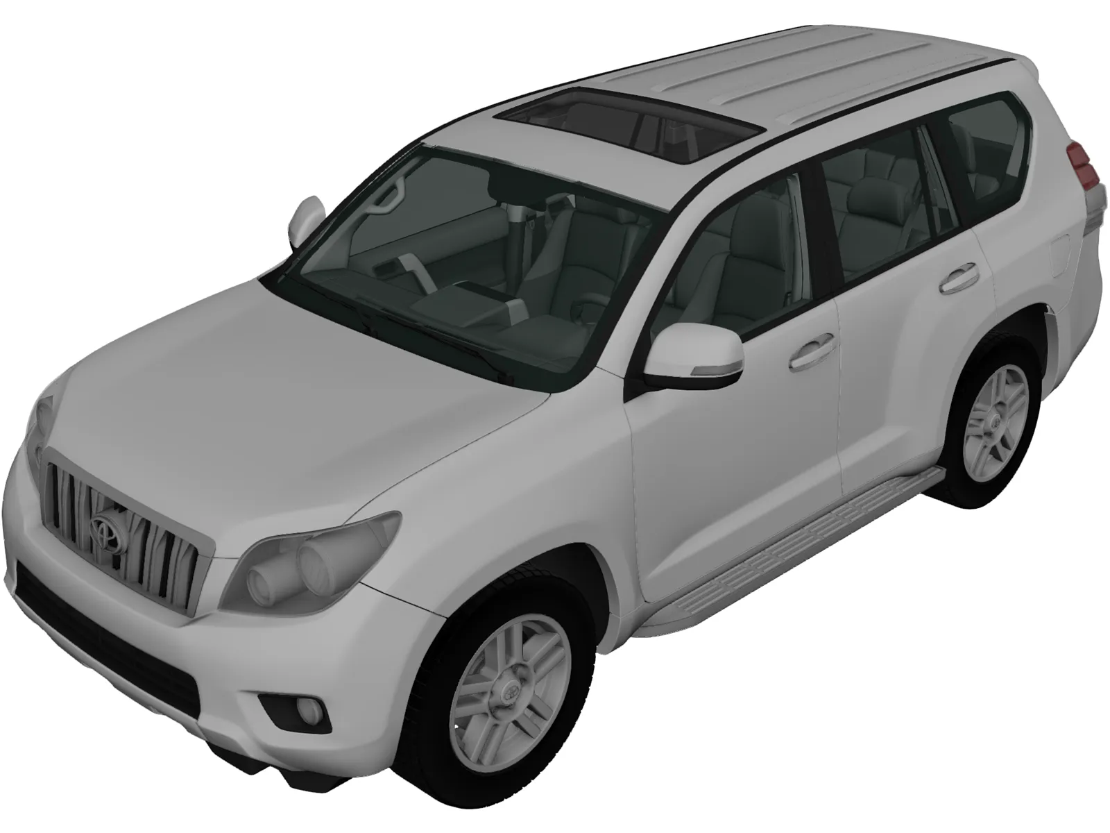 Toyota Land Cruiser Prado (2010) 3D Model main preview