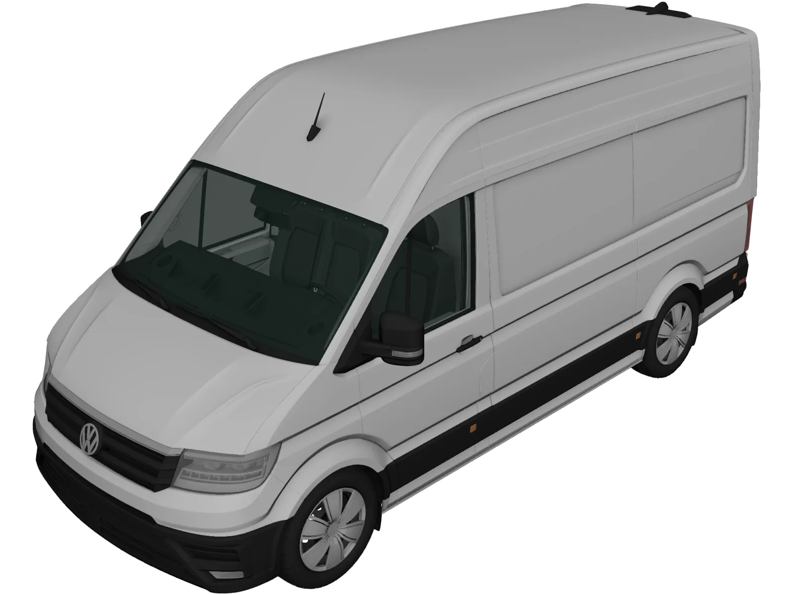 Volkswagen Crafter L1H2 (2017) 3D Model main preview