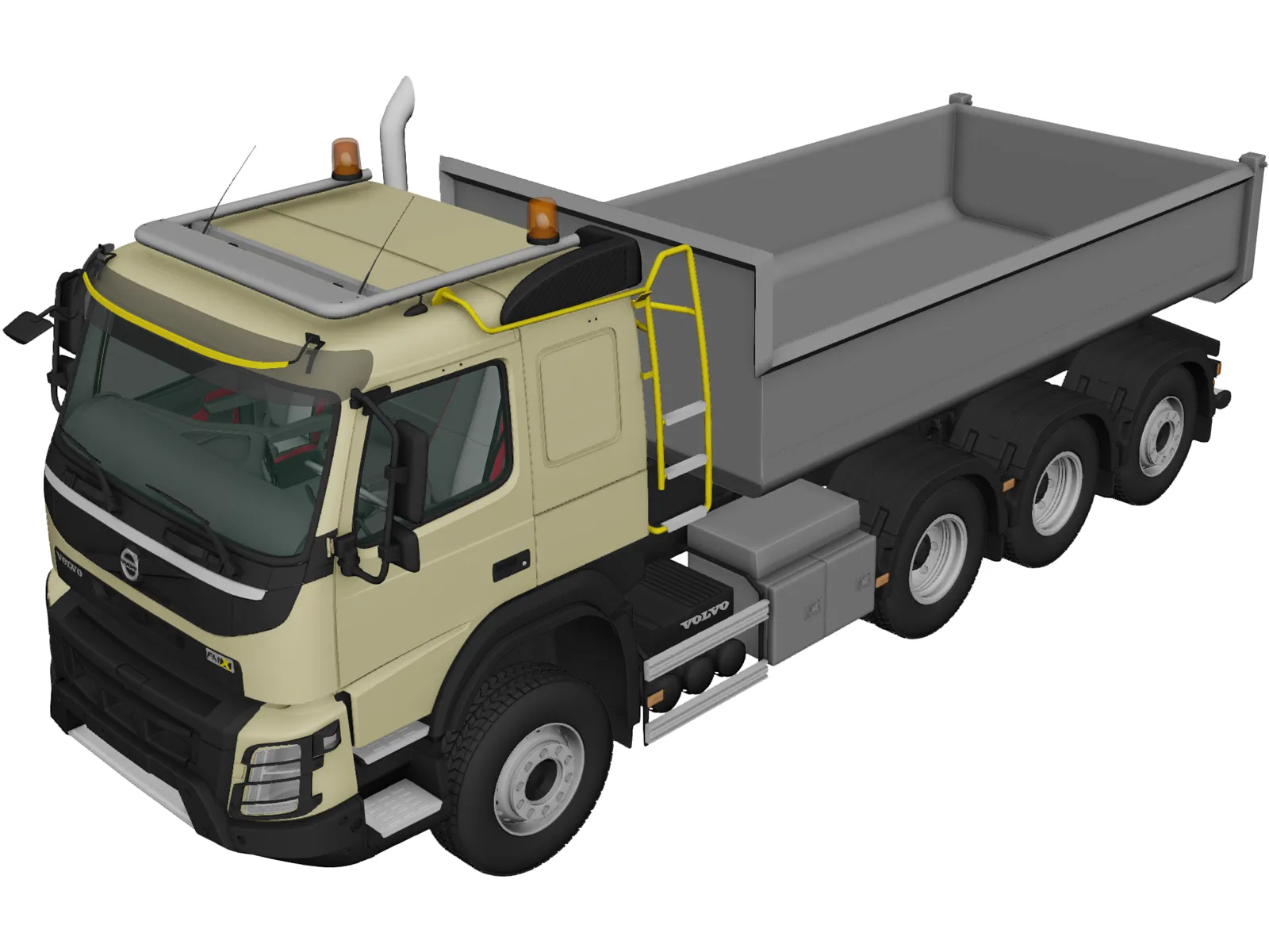 Volvo FMX Tridem (2013) 3D Model main preview