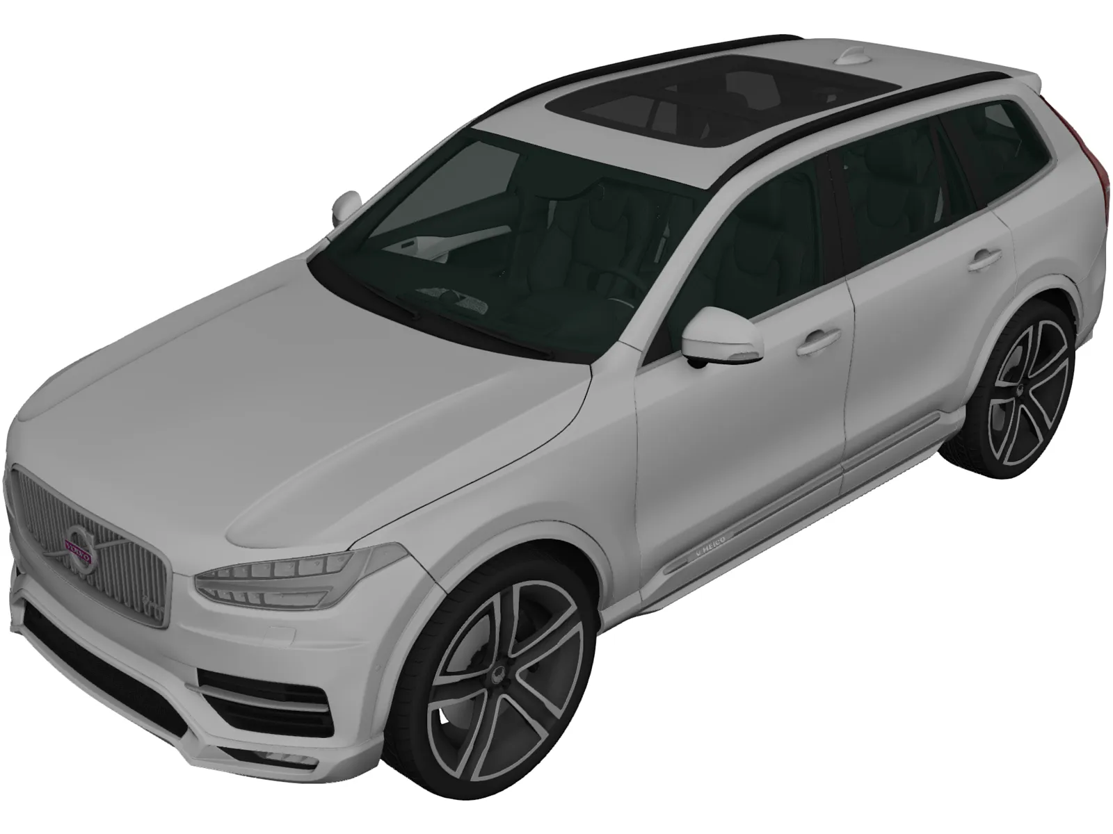 Volvo XC90 (2016) 3D Model main preview