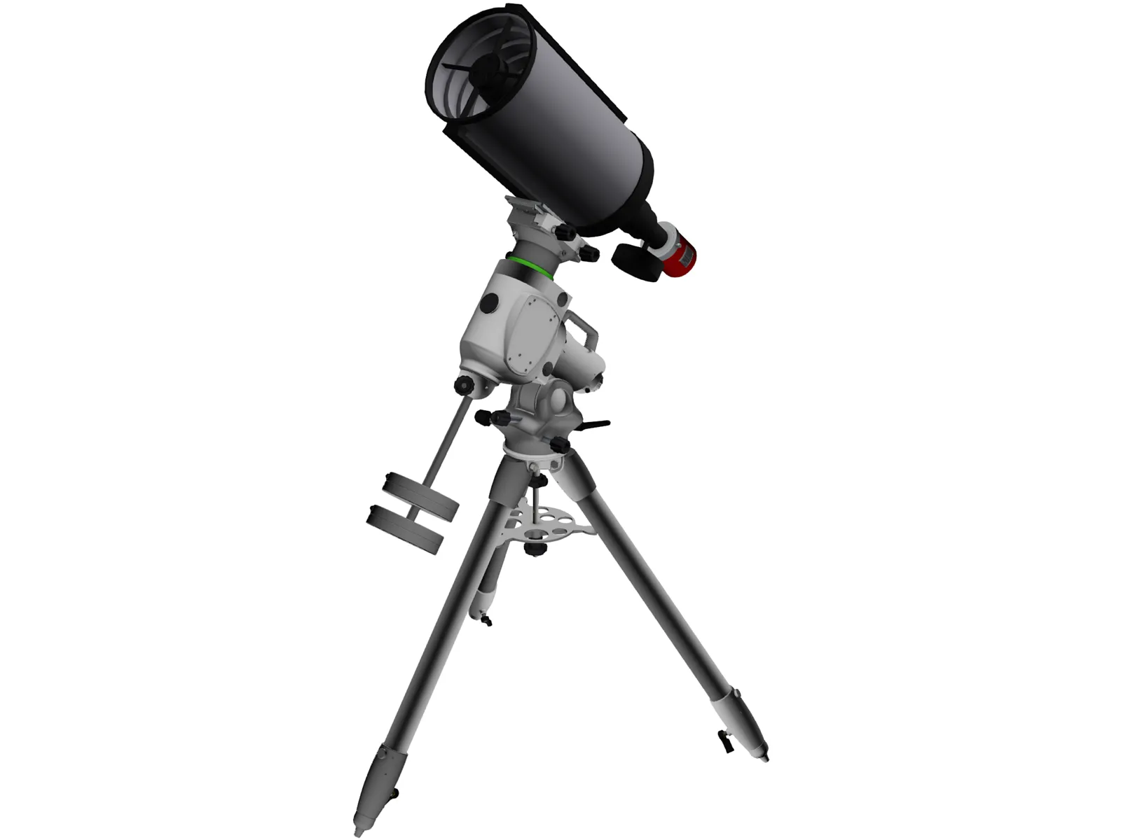 SkyWatcher EQ6-R and TS RC8 Telescope 3D Model main preview