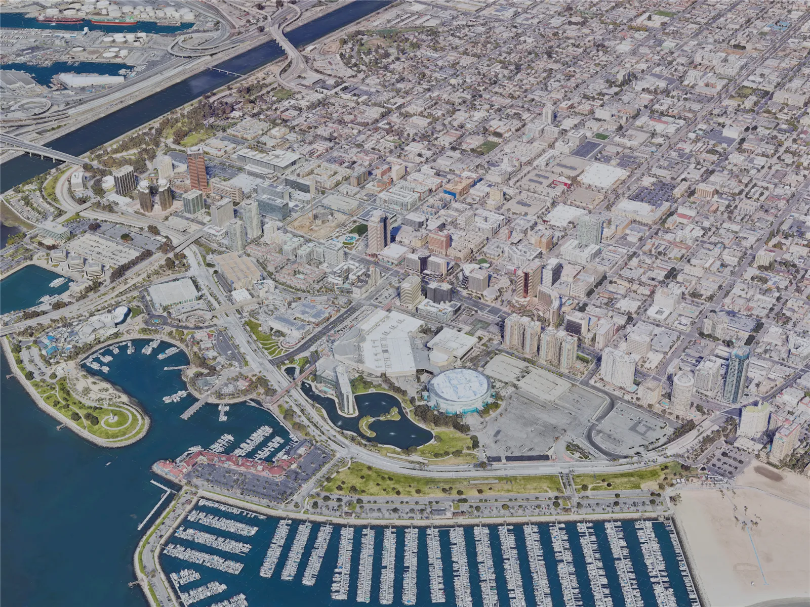 Long Beach City, USA (2024) 3D Model main preview