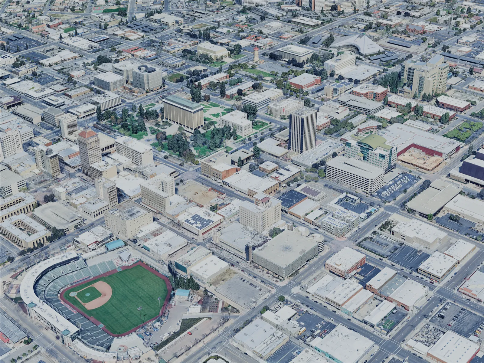 Fresno City, CA, USA (2024) 3D Model main preview