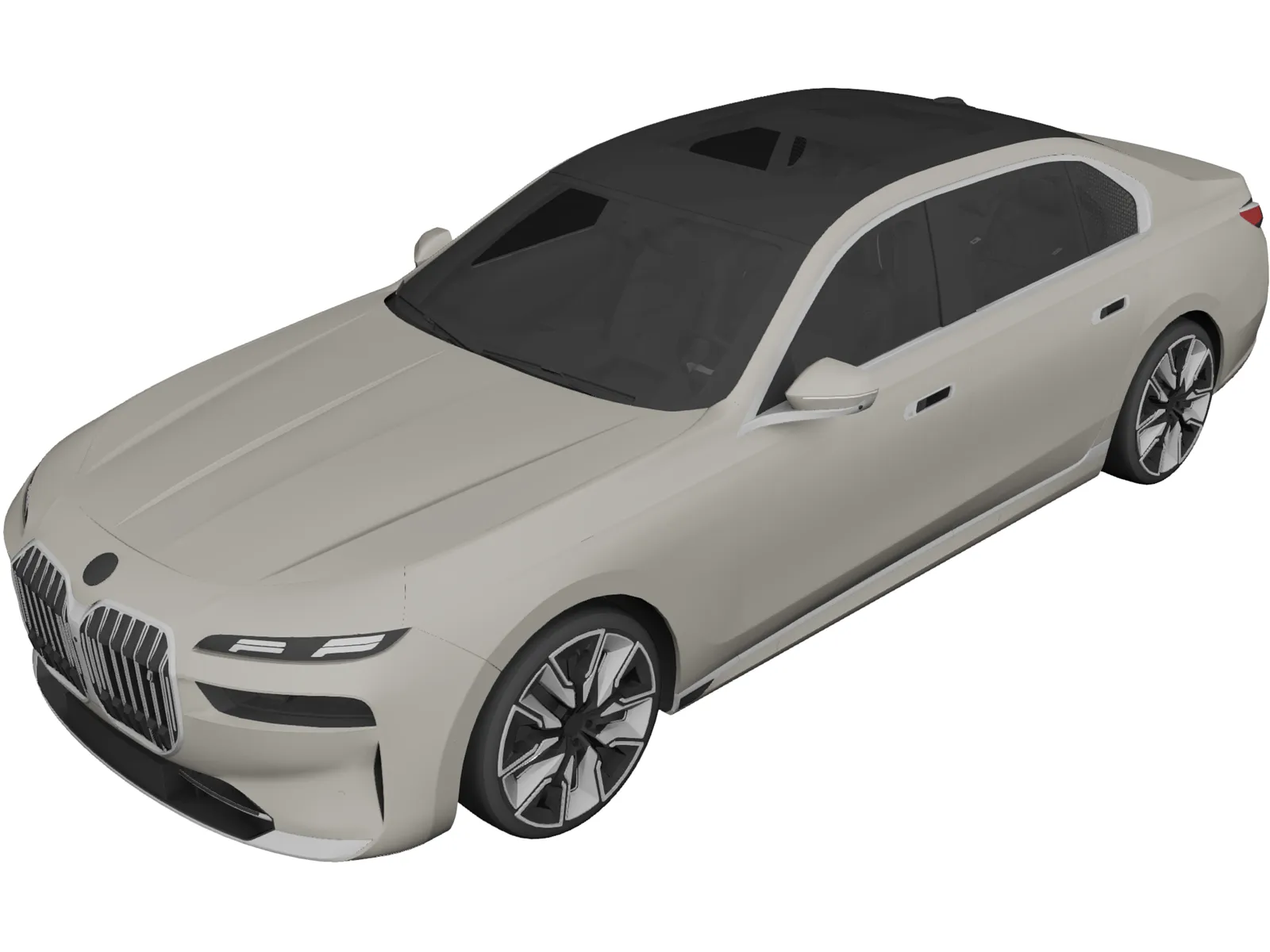 BMW i7 (2024) 3D Model main preview