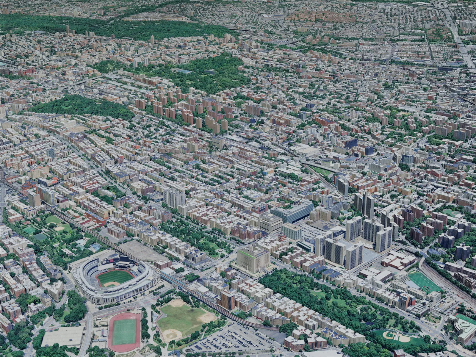New York City, The Bronx, USA (2024) 3D Model main preview
