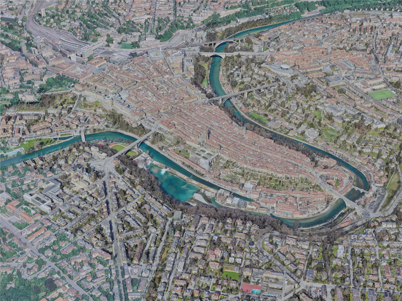 Bern City, Switzerland (2023) 3D Model main preview