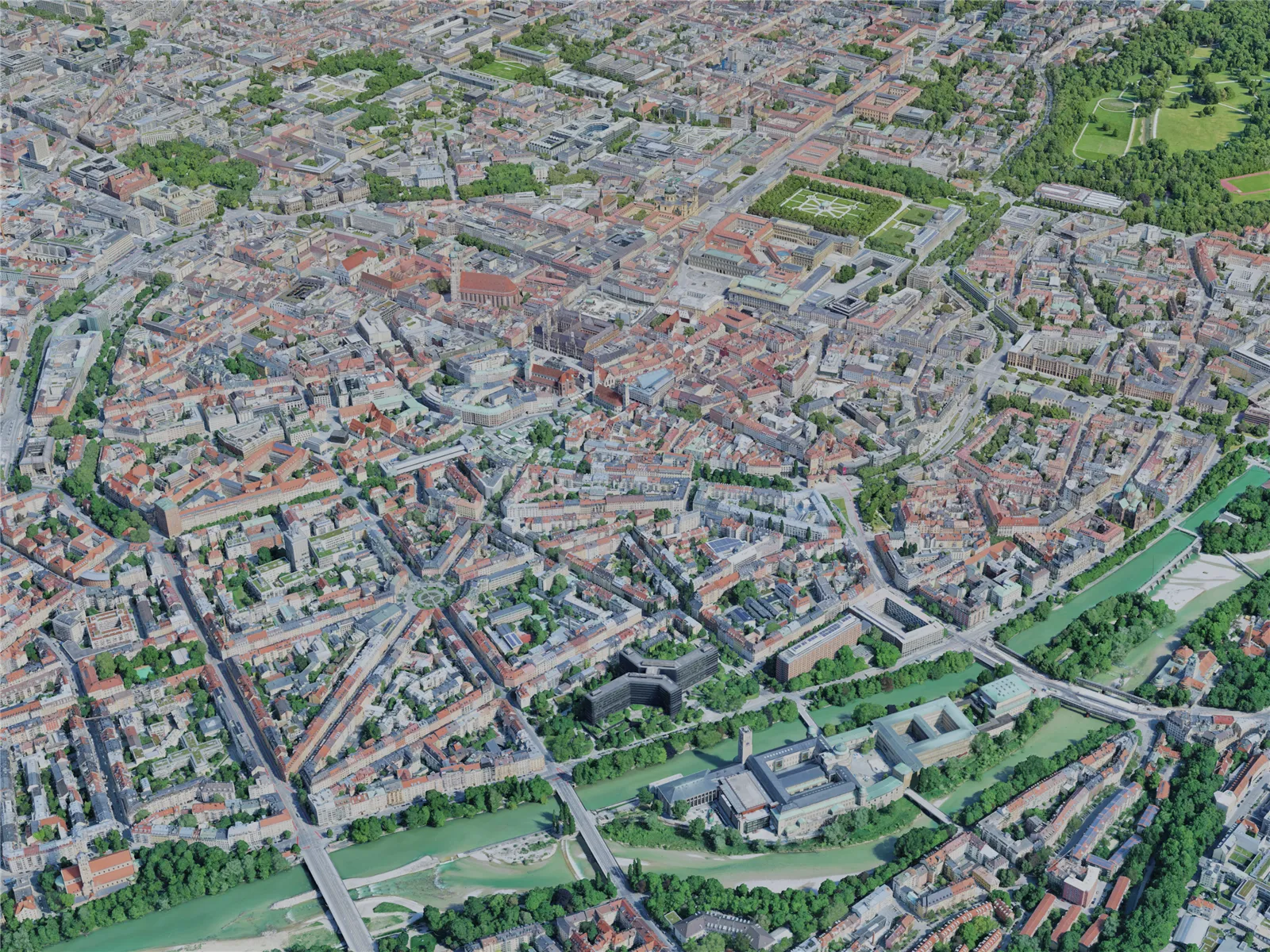Munich City, Germany (2023) 3D Model main preview