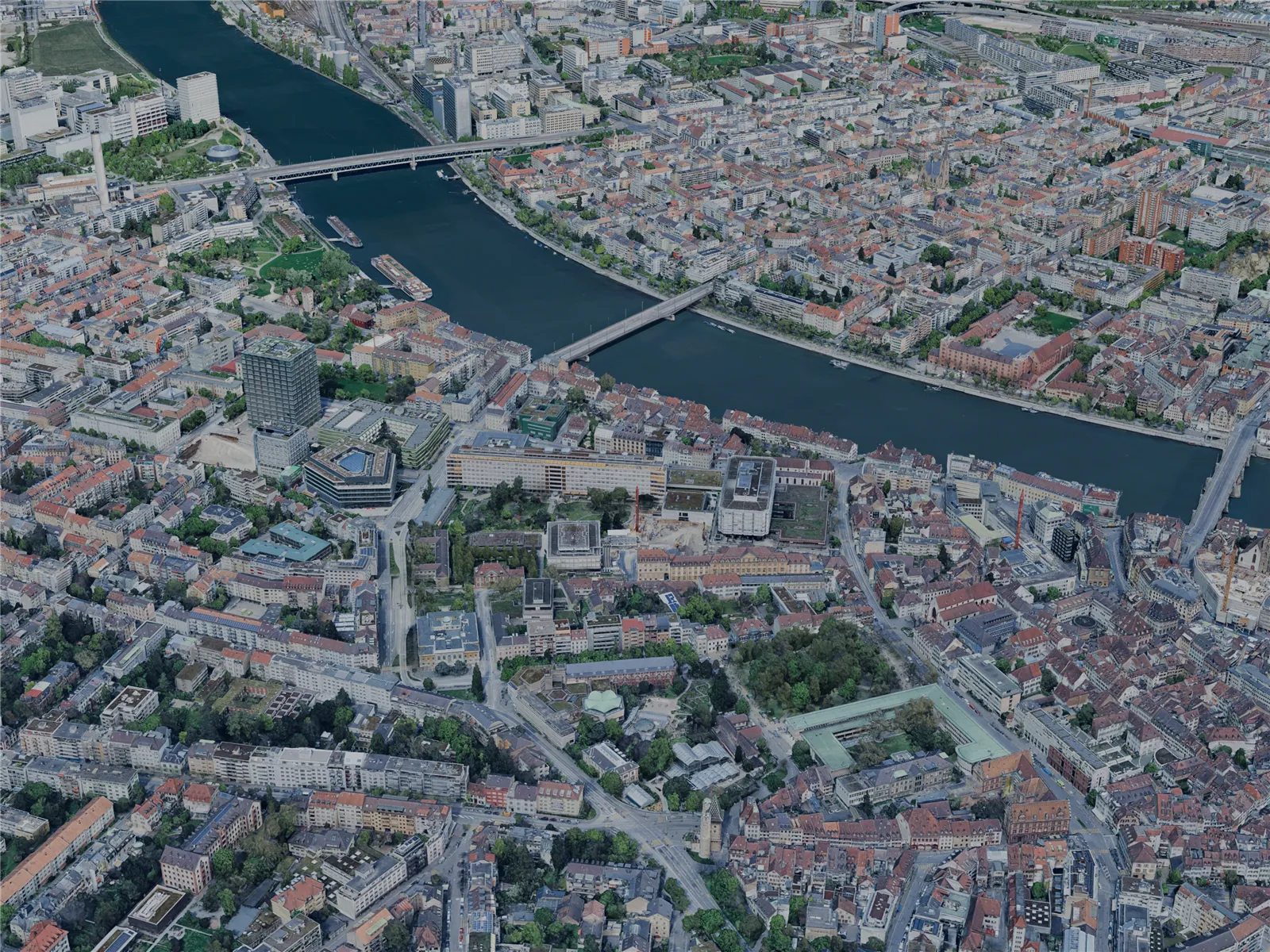 Basel City, Switzerland (2024) 3D Model main preview