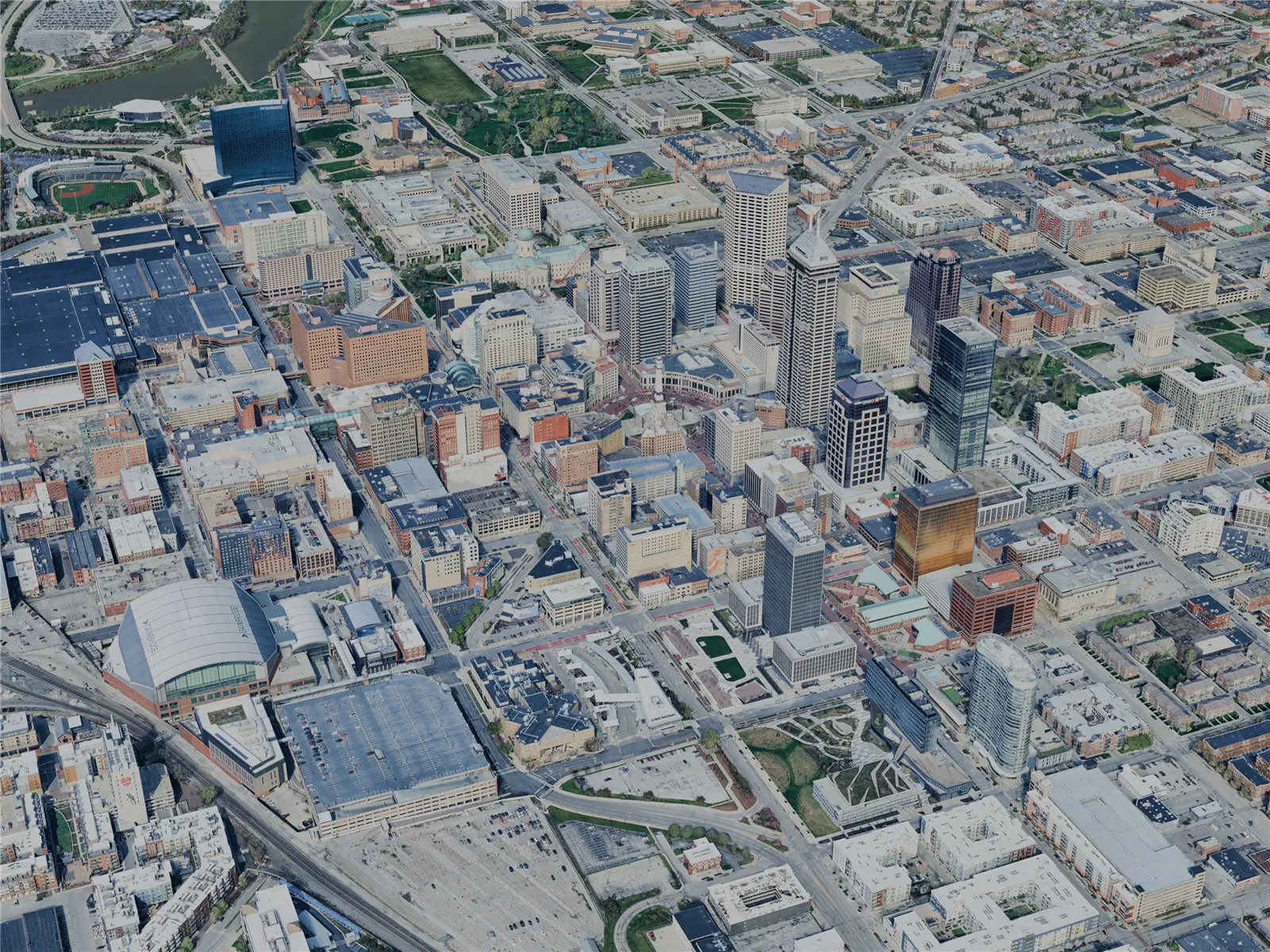 Indianapolis City, IN, USA (2024) 3D Model main preview