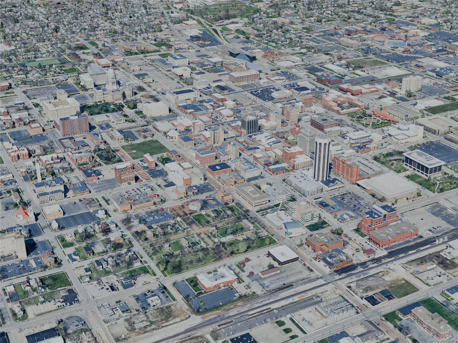 Springfield City, IL, USA (2024) 3D Model main preview
