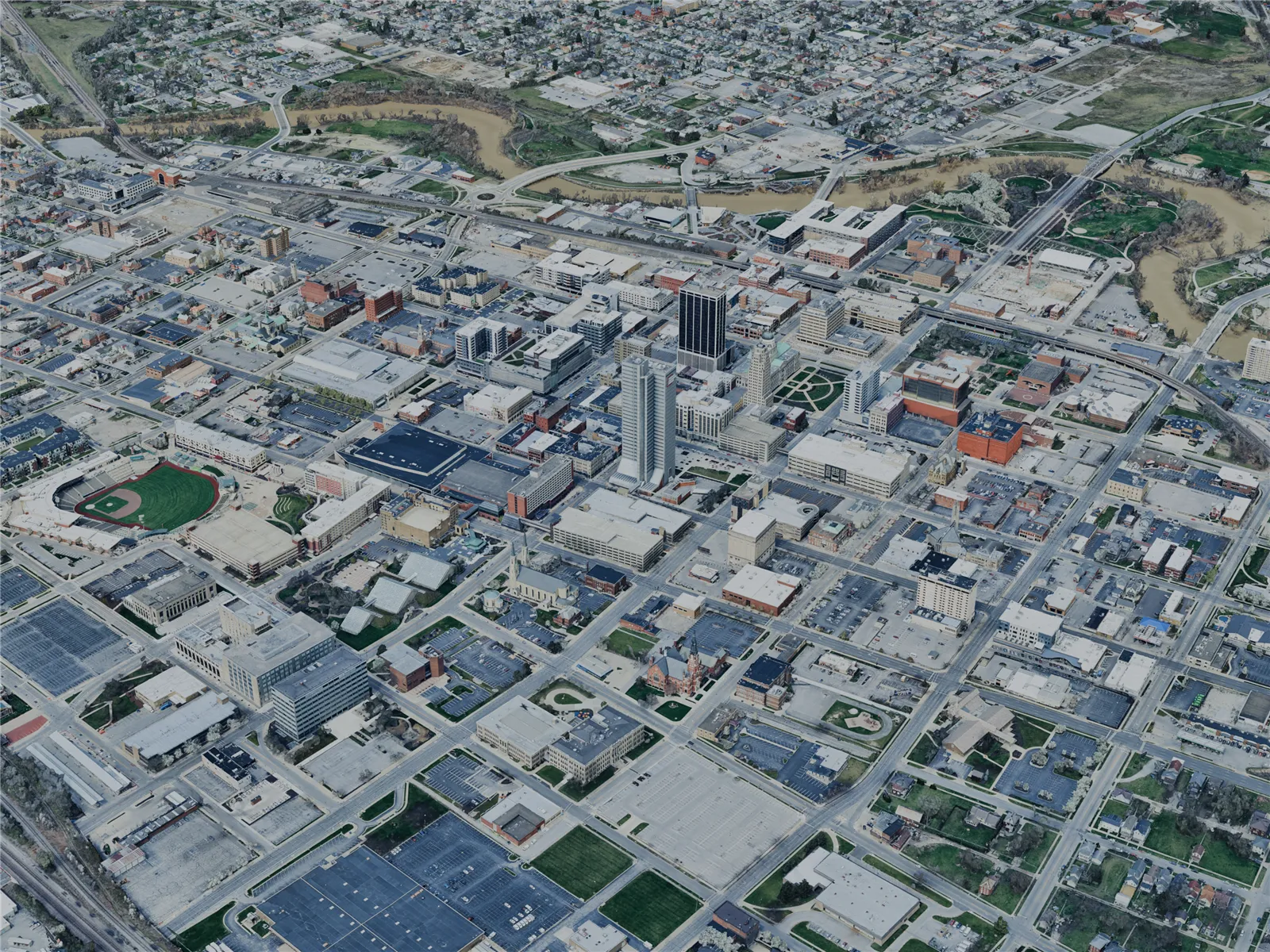 Fort Wayne City, IN, USA (2024) 3D Model main preview