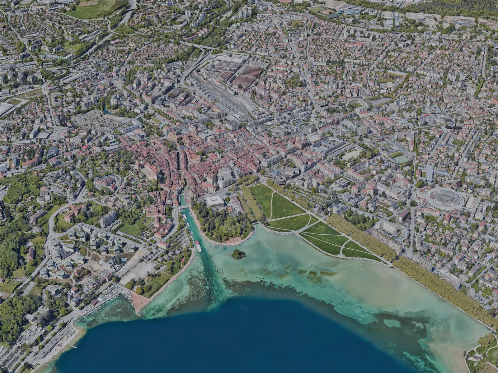 Annecy City, France (2022) 3D Model main preview
