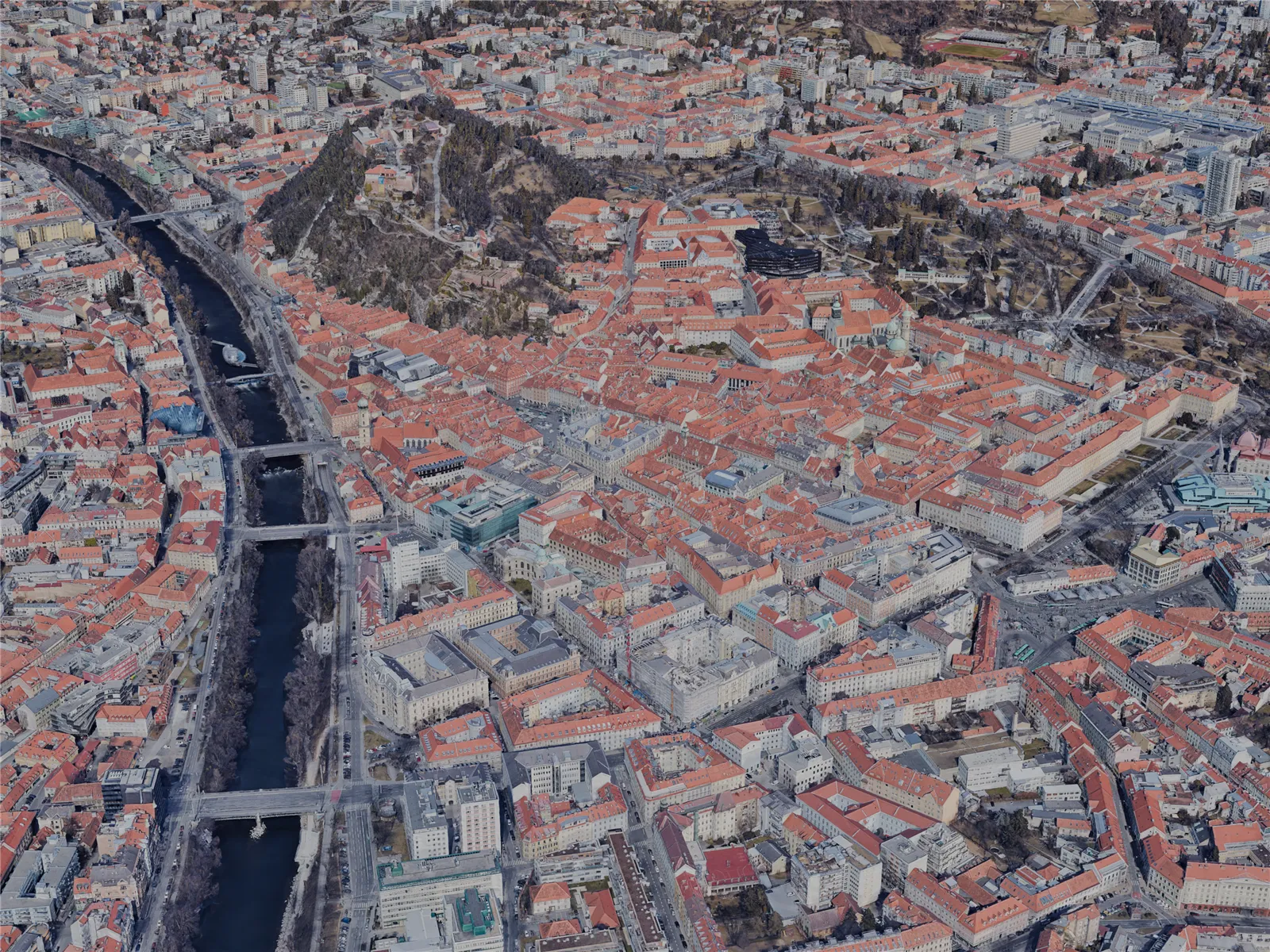 Graz City, Austria (2022) 3D Model main preview