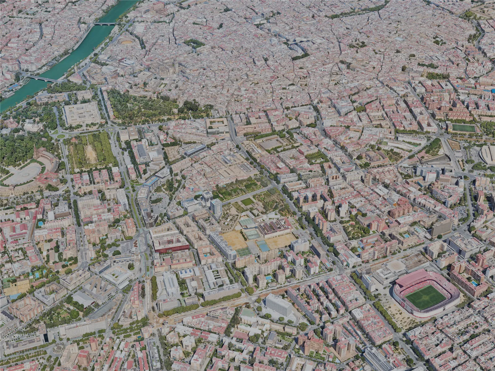 Seville City, Spain (2023) 3D Model main preview