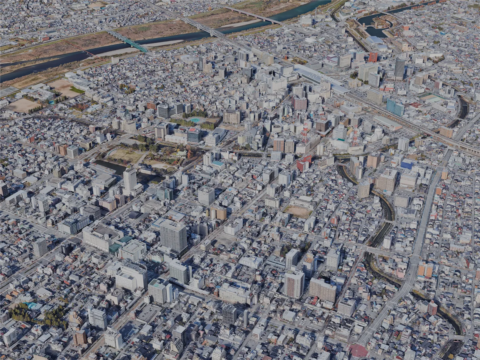 Toyama City, Japan (2023) 3D Model main preview