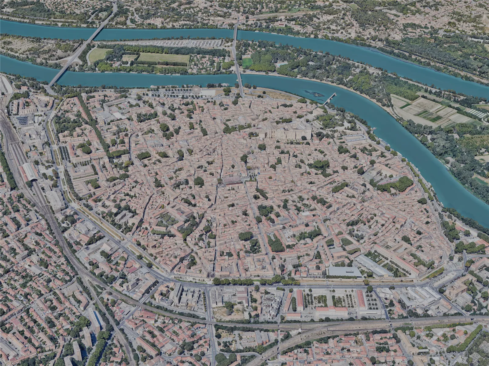 Avignon City, France (2023) 3D Model main preview