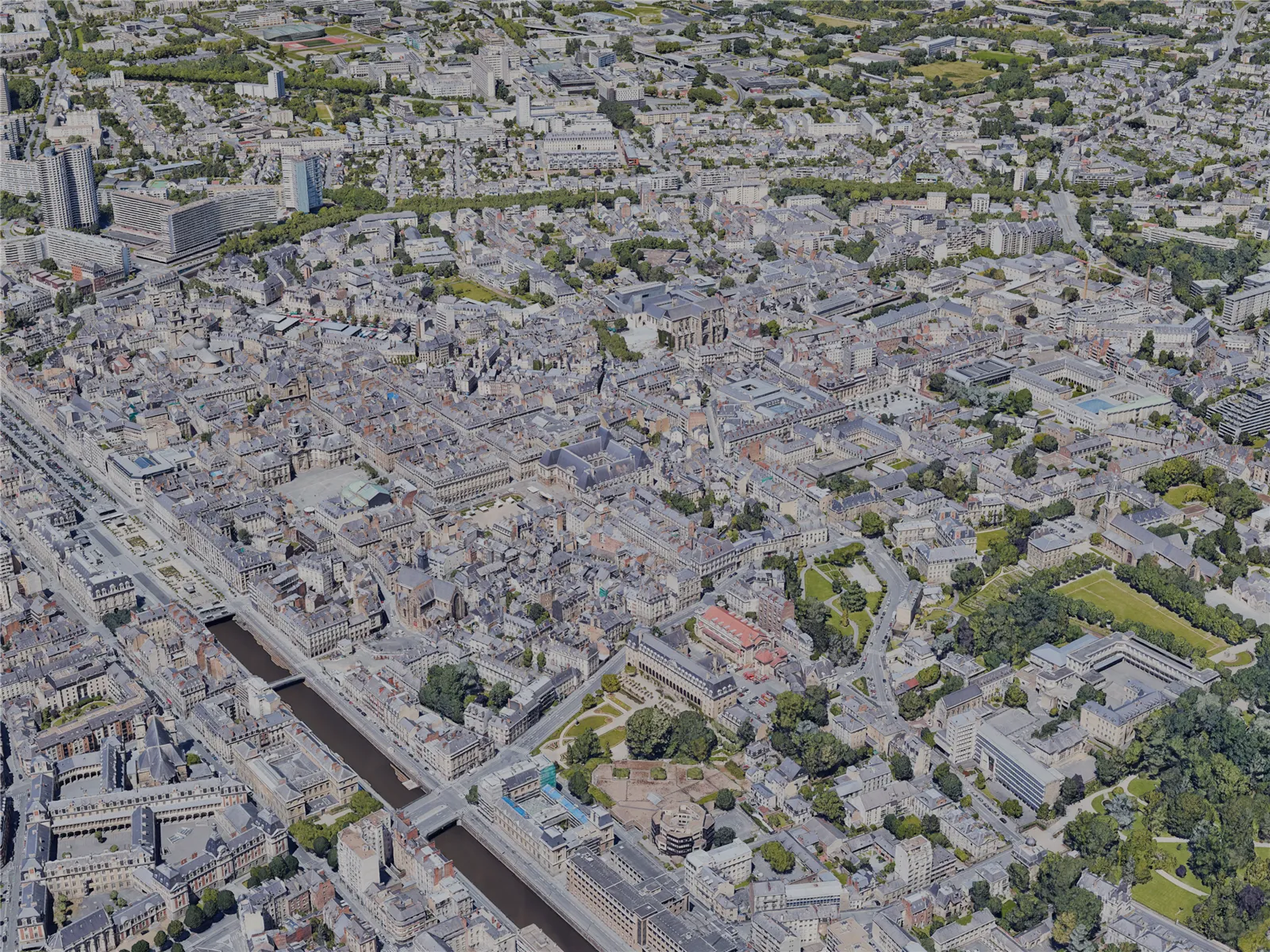 Rennes City, France (2022) 3D Model main preview