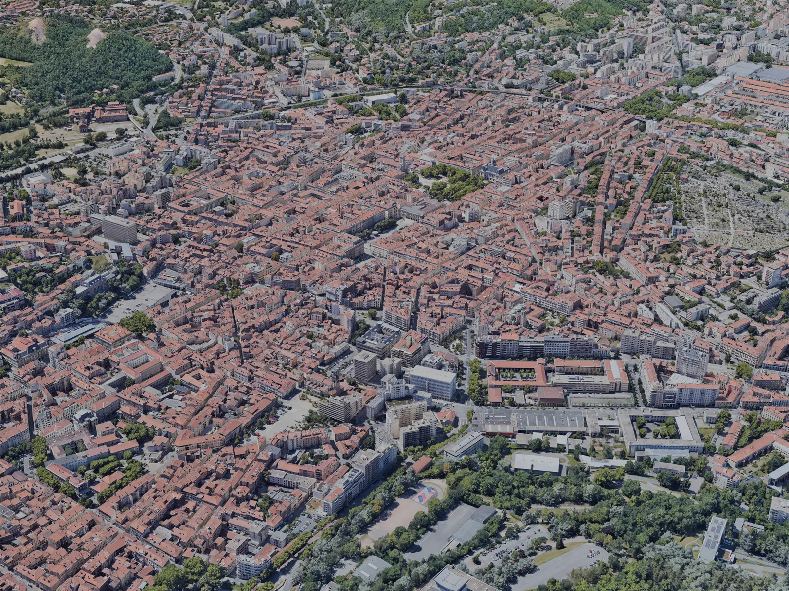 Saint-Etienne City, France (2022) 3D Model main preview